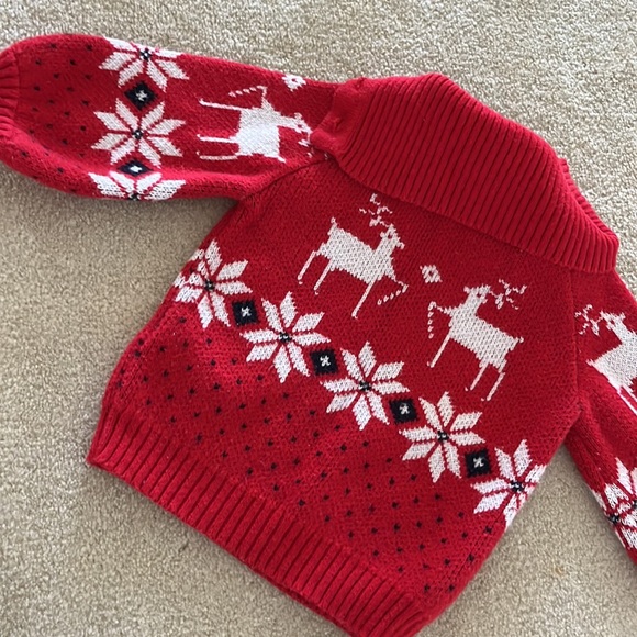 Janie and Jack red winter sweater - Picture 4 of 4